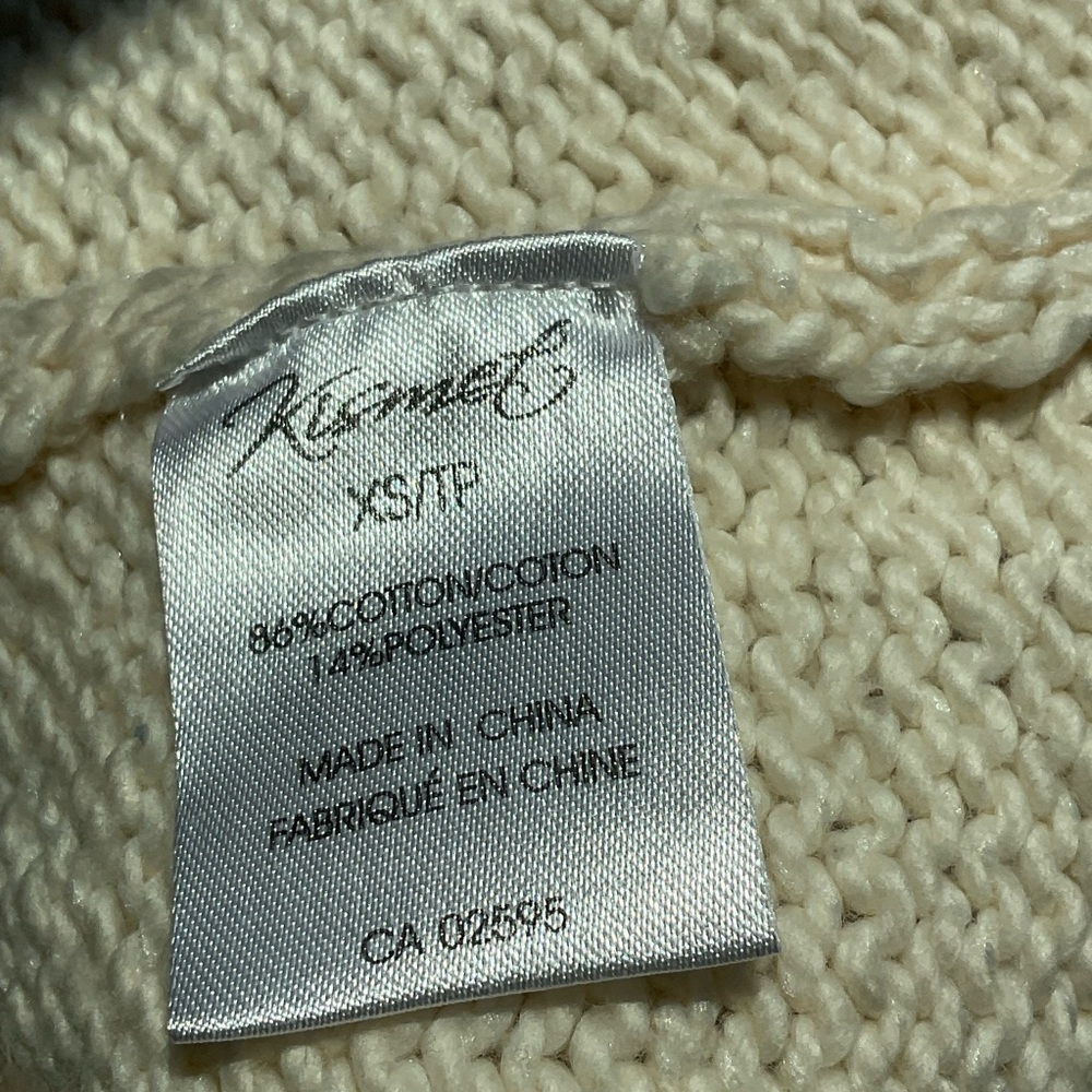 Kismet‎ Cardigan Sweater Cream Grey Hooded Knit Long Zip Aztec Southwest Size XS - Picture 5 of 7